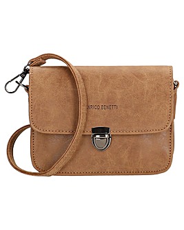 Enrico Benetti Nunes Faux Leather Small Half Flap Belt Bag