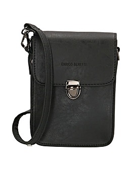 Enrico Benetti Nunes Faux Leather Small Half Flap Belt Bag