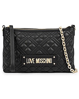 Love Moschino Quilted Wristlet Strap Cross-Body Bag