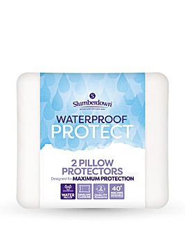Slumberdown Waterproof Pillow Protectors - 2 Pack