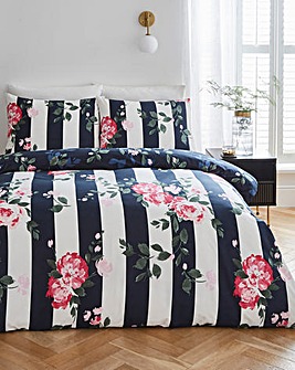 Joanna Hope Ascott Floral Stripe Duvet Cover Set