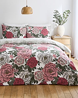 Florence Floral Cotton Blend Reversible Duvet Cover Set
