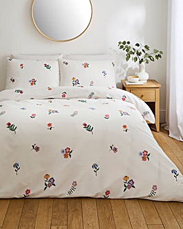 Ivy Floral Cotton Blend Duvet Cover Set