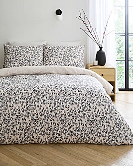 Roar Leopard Cotton Blend Reversible Duvet Cover Set