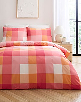 Darcy Check Cotton Blend Duvet Set