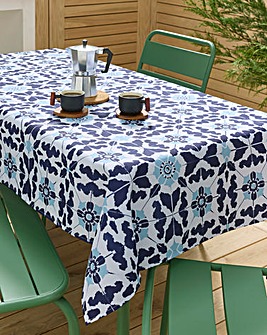 Tile Print Wipe Clean Tablecoth