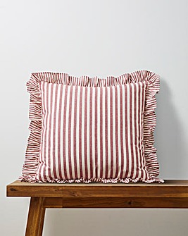 Raleigh Striped Ruffled Cushion
