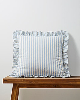 Raleigh Striped Ruffled Cushion