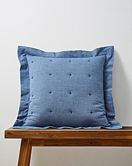 Nola Cotton Quilted Ruffled Edge Cushion