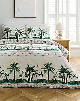 Ariana Palm Cotton Blend Duvet Cover Set