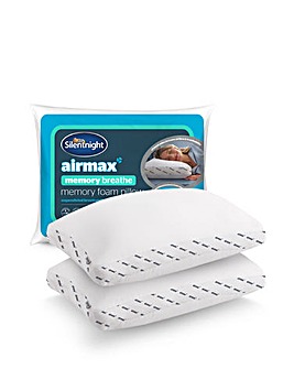Silentnight Airmax 2 Pack Breathable Memory Foam Pillow