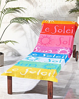 Catherine Lansfield Bright Block Stripe Lounger Beach Towel