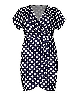 mela london polka dot high low dress