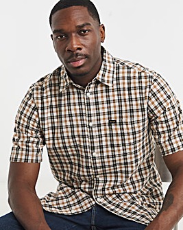 Wrangler Short Sleeve 1 Pocket Shirt - Check