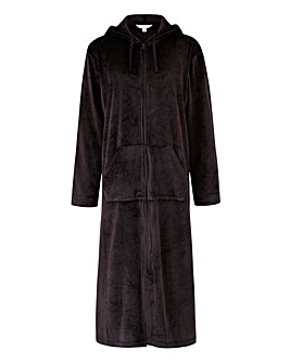 pretty secrets velour zip gown
