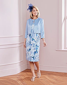 nightingales navy lace dress and jacket