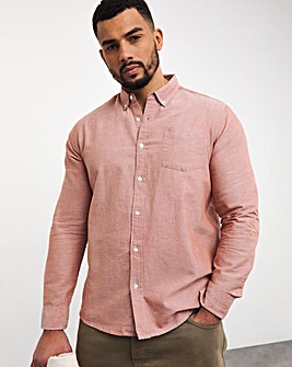 Long Sleeve Plain Oxford Shirt