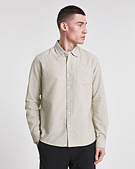 Long Sleeve Plain Oxford Shirt