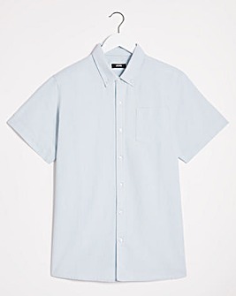 Short Sleeve Plain Oxford Shirt Long