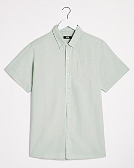 Short Sleeve Plain Oxford Shirt Reg