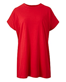 Red Simply Be High Neck Value T Shirt