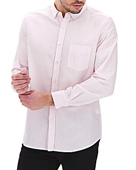 Pink Stripe Long Sleeve Oxford Shirt Long
