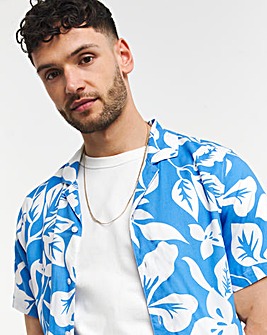 Short Sleeve Cuban Collar Hawaian Shirt