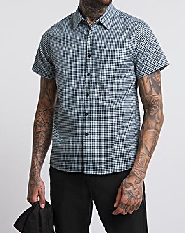 Short Sleeve Gingham Check Shirt