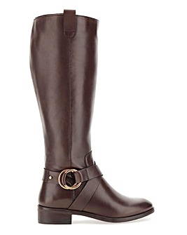 Maggie Leather Boot Wide Fit Curvy Plus