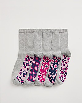 5 Pack Ankle Socks- Wide Fit