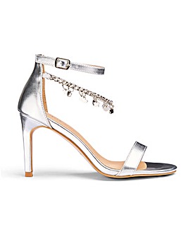 extra wide fit silver sandals