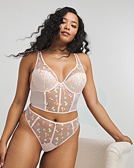 Simply Be Summer Cherries Embroidery Thong