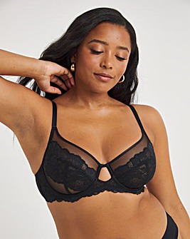 DORINA Curve Astrid Non Padded Bra With Lace Detailing in Black