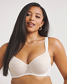 Spacer Bra Underwired Moulded Non Padded Lace White Bras Lingerie