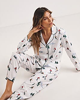 Cyberjammies Ski Print Woven Pyjama Set