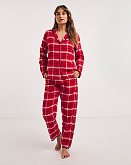 Cyberjammies Red Check Brushed Cotton Pyjama Set