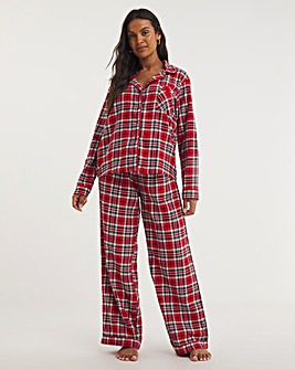 Boux Avenue Xmas Check Woven Cotton Pyjamas in a Bag