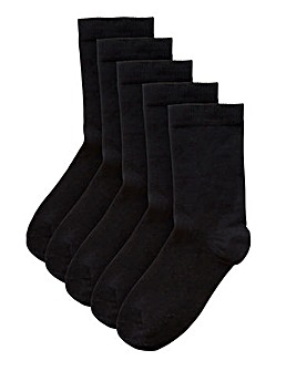 5 Pair Pack Ankle Socks Wide Fit