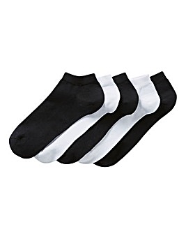 5 Pair Pack Trainer Liners Wide Fit
