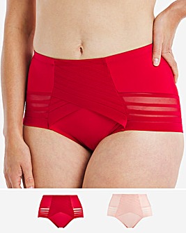 Magisculpt 2 Pack No VPL Crimson/Pearl Deep Control Brief