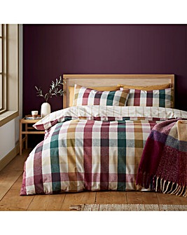 Catherine Lansfield Autumn Check Duvet Cover Set