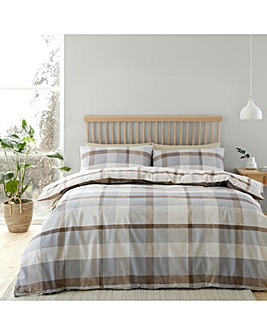 Catherine Lansfield Brushed Check Duvet Cover Set