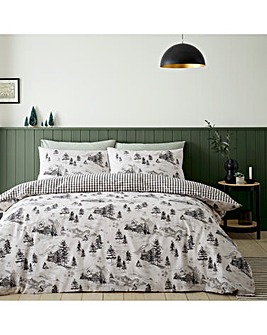 Catherine Lansfield Brushed Alpine Village Duvet Cover Set