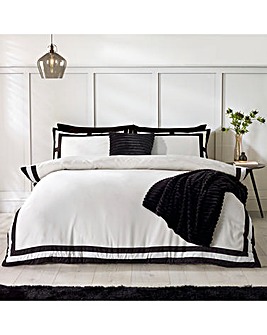 Catherine Lansfield So Soft Mono Panel Duvet Cover Set