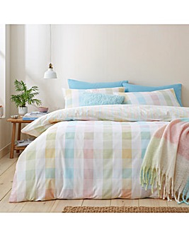 Catherine Lansfield Spring Check Duvet Cover Set