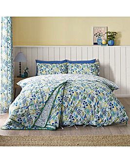 Catherine Lansfield Tilly Floral Duvet Cover Set - Blue