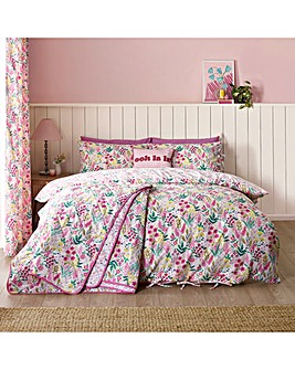 Catherine Lansfield Tilly Floral Duvet Cover Set - Pink