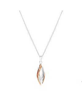 Simply Silver Two Tone Cage Pendant