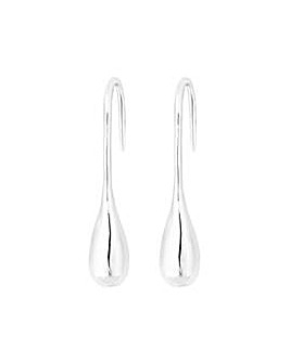 Simply Silver Sterling Silver 925 Polished Organic Drop Earrings