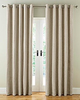 Faux Suede Blackout Thermal Eyelet Curtains
